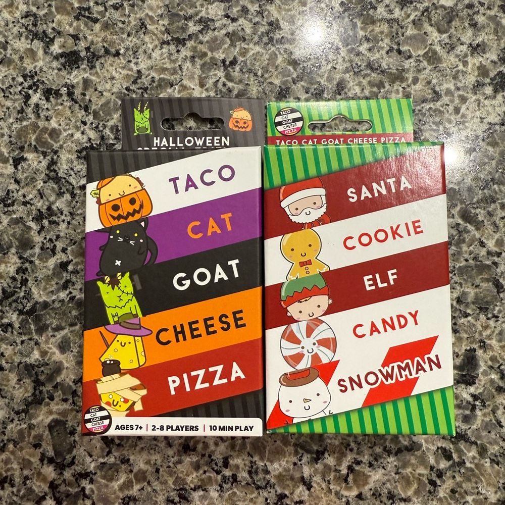 Dolphin Hat Taco Cat Goat Cheese Pizza Card Game Holiday Halloween Christmas